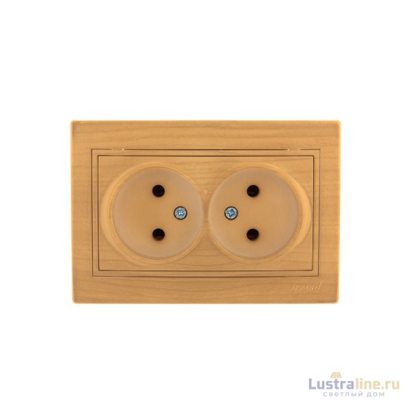 Розетка двойная б/з Lezard Mira 701-4747-128