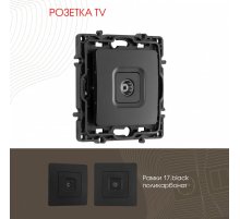 Розетка TV Arte Milano 217.43-1.black