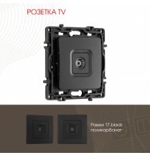 Розетка TV Arte Milano 217.43-1.black