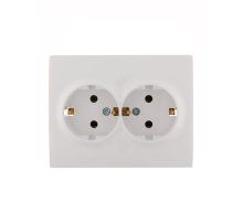 Розетка двойная с/з Lezard Karina 707-0200-127 Розетка двойная с/з Lezard Karina 707-0200-127