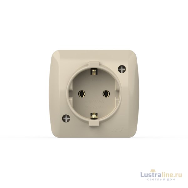 Розетка с заземлением ELBI Alsu 504-010300-217