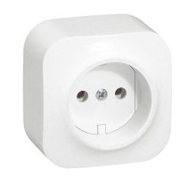 Розетка 2К Legrand Quteo 16A 250V б/з белая 782210