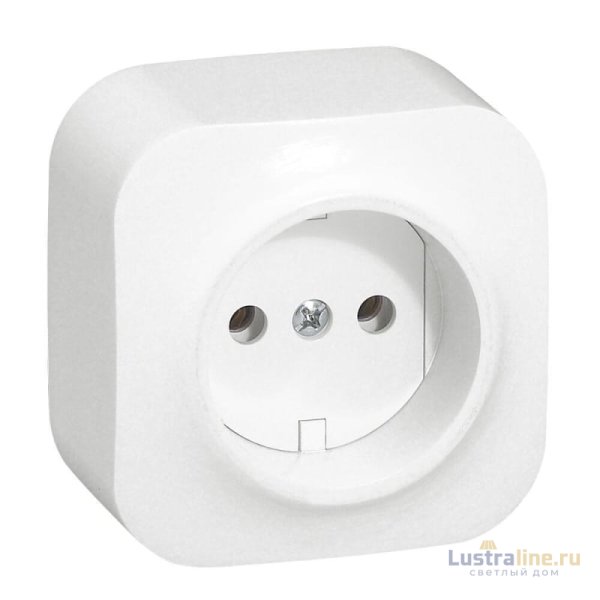 Розетка 2К Legrand Quteo 16A 250V б/з белая 782210
