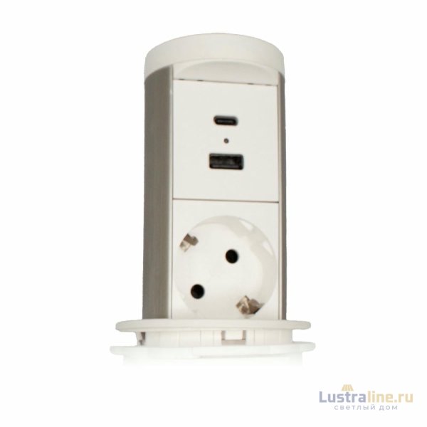 Блок розеток 105P (1 секция USB type A+C беспроводная зарядка) Mebax 00-00002867