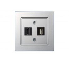 Розетка HDMI и USB Liregus Epsilon 28-1856
