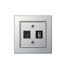 Розетка HDMI и USB Liregus Epsilon 28-1856