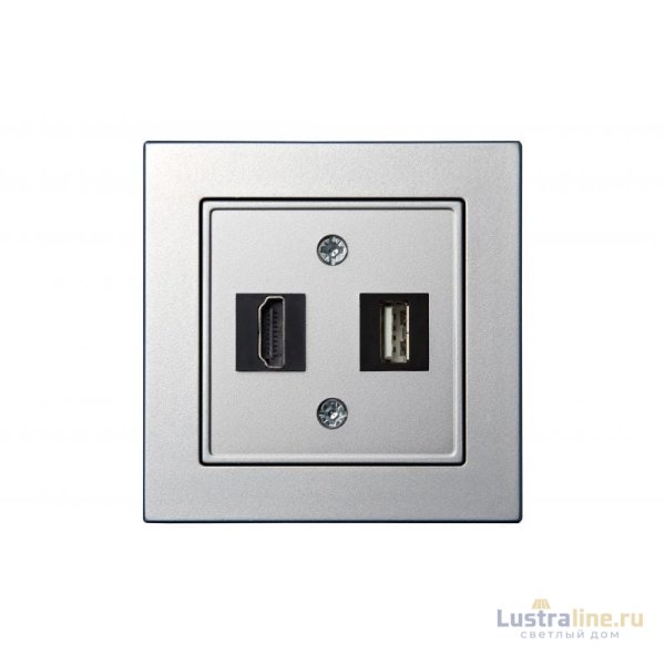 Розетка HDMI и USB Liregus Epsilon 28-1856