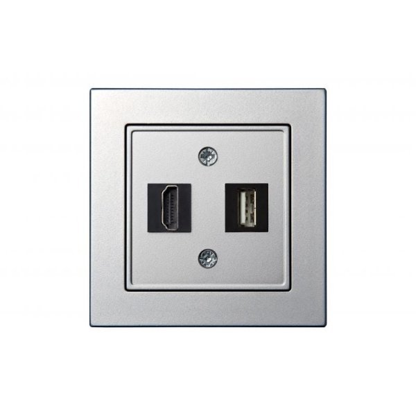 Розетка HDMI и USB Liregus Epsilon 28-1856