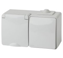 Блок розетка + выключатель Эра 11-7601-03 Б0035993