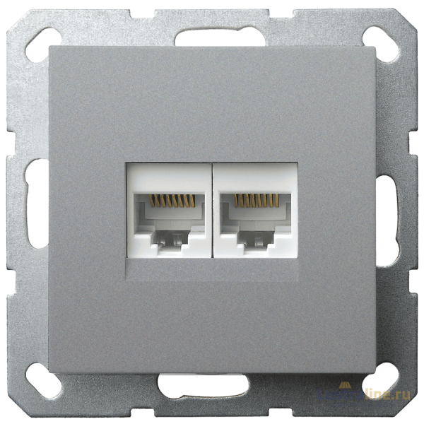 Интернет розетка Jasmart двойная S разъем RJ45х2 (8/8) G6106S