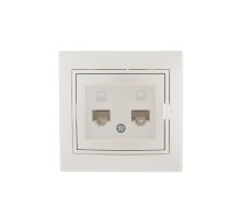 Розетка компьютерная двойная Lezard Mira 701-3030-141