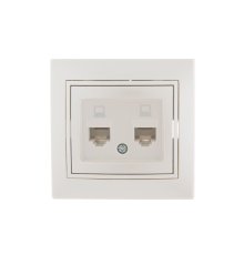 Розетка компьютерная двойная Lezard Mira 701-3030-141
