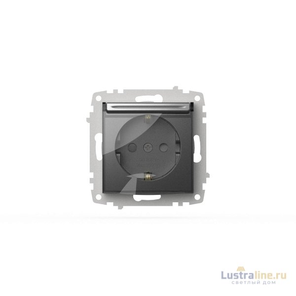 Розетка с крышкой, заземлением и защитой от детей ELBI Zena Vega 609-011000-219