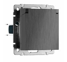 Розетка с защитной крышкой и шторками Werkel W1171204 4690389213076 a069599