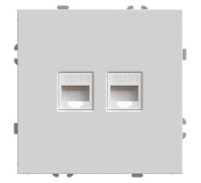 Розетка компьютерная 2-местная RJ-45 Stekker RST00-5111-01 Эмили 49874