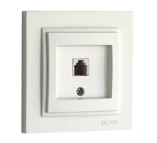 Розетка телефонная Rj45 Cat3 Mono Electric Despina слоновая кость 102-010005-124