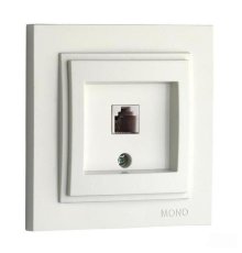 Розетка телефонная Rj45 Cat3 Mono Electric Despina слоновая кость 102-010005-124