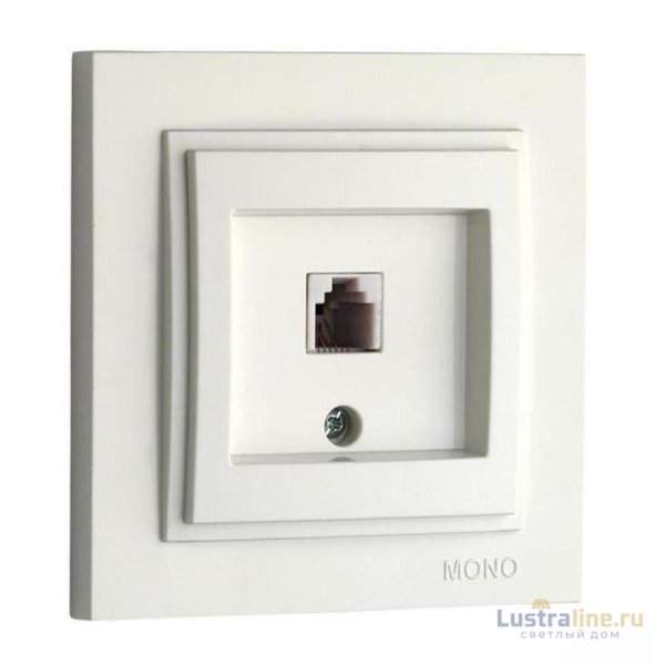 Розетка телефонная Rj45 Cat3 Mono Electric Despina слоновая кость 102-010005-124