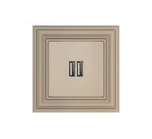 Розетка 2 usb Liregus Retro 29-117