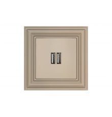 Розетка 2 usb Liregus Retro 29-117