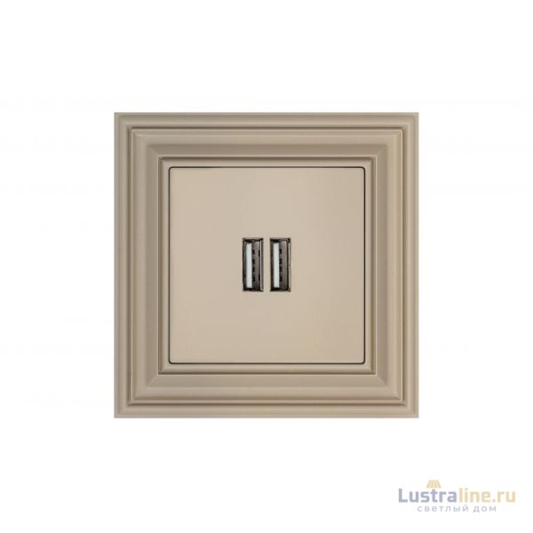 Розетка 2 usb Liregus Retro 29-117