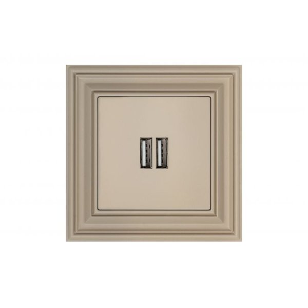 Розетка 2 usb Liregus Retro 29-117