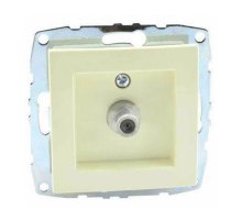 Розетка TV концевая с экраном Mono Electric Despina-Larissa крем 500-001705-138