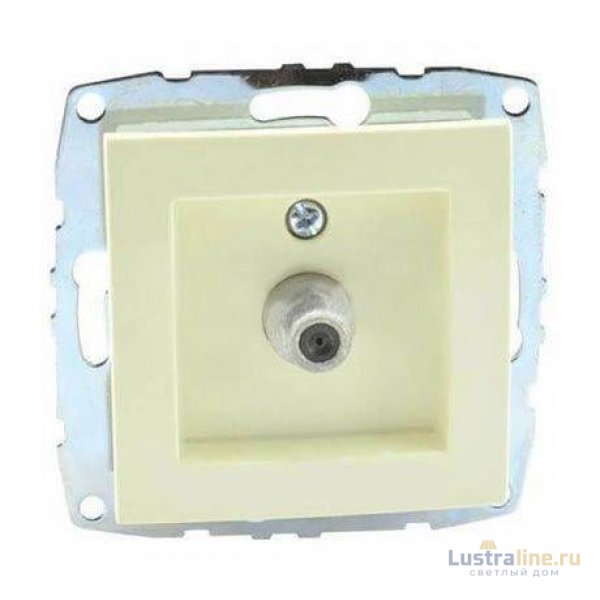 Розетка TV концевая с экраном Mono Electric Despina-Larissa крем 500-001705-138