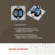 Розетка телефонная RJ11 + компьютерная RJ45 Arte Milano 202.44-1.shampan