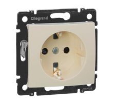 Розетка 2К+3 Legrand Valena 16A 250V с/з со шторками винтовой зажим слоновая кость 774321