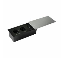 Блок розеток JX (Slide Top) (2 секции + 2 USB с кабелем питания) Mebax 00-00002888