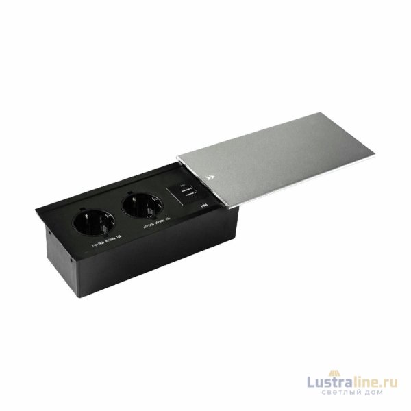 Блок розеток JX (Slide Top) (2 секции + 2 USB с кабелем питания) Mebax 00-00002888
