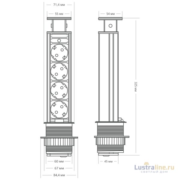 Блок розеток 105S Mebax 00-00001168