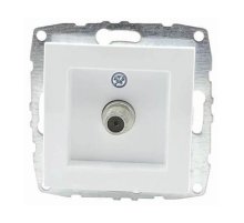 Розетка TV концевая с экраном Mono Electric Despina-Larissa белый 500-001905-138