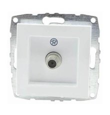 Розетка TV концевая с экраном Mono Electric Despina-Larissa белый 500-001905-138