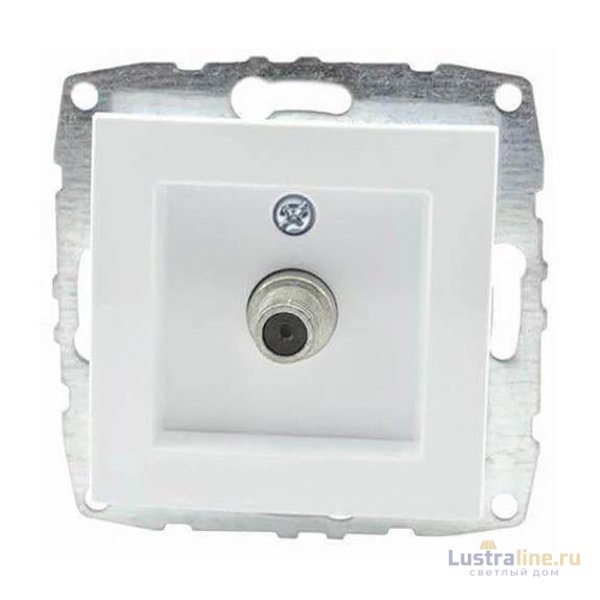 Розетка TV концевая с экраном Mono Electric Despina-Larissa белый 500-001905-138