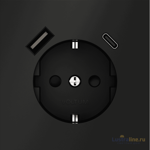 Розетка с USB, A+C Voltum S70 VLS040508