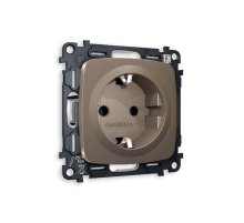 Комплект механизма розетки с/з на винтовых зажимах Ambrella Volt Omega MO636010