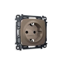 Комплект механизма розетки с/з на винтовых зажимах Ambrella Volt Omega MO636010