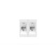 Розетка компьютерная двухместная (Cat 6) ELBI Moda Vox 611-040232-248