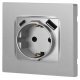 Розетка со шторками с USB type-A+C Эра 12-4108-03 Б0067716