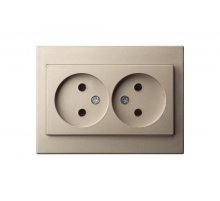Розетка двухместная Liregus Epsilon 28-311