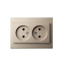 Розетка двухместная Liregus Epsilon 28-311