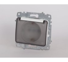 Розетка с крышкой и заземлением ELBI Jazz 607-010200-218