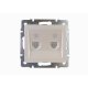 Розетка телефонная двойная евро Lezard Rain 703-3088-138