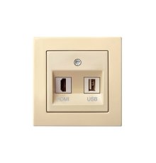 Розетка HDMI и USB Liregus Epsilon 28-085
