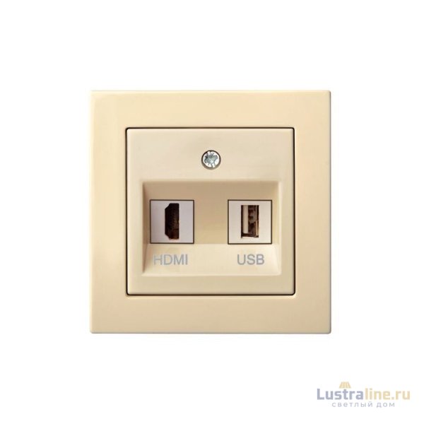 Розетка HDMI и USB Liregus Epsilon 28-085