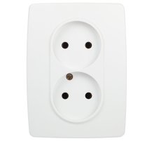 Розетка двухместная Эра 12-2107-01М Б0065688