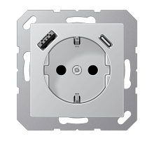 Розетка 2K+З USB Typ AC Jung A1520-15CAAL