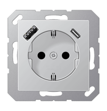 Розетка 2K+З USB Typ AC Jung A1520-15CAAL